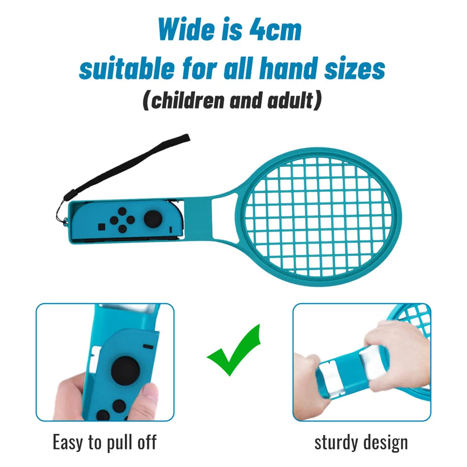 Tennis Racket Grip for Nintendo Switch & OLED Joy-Con (2-Pack)