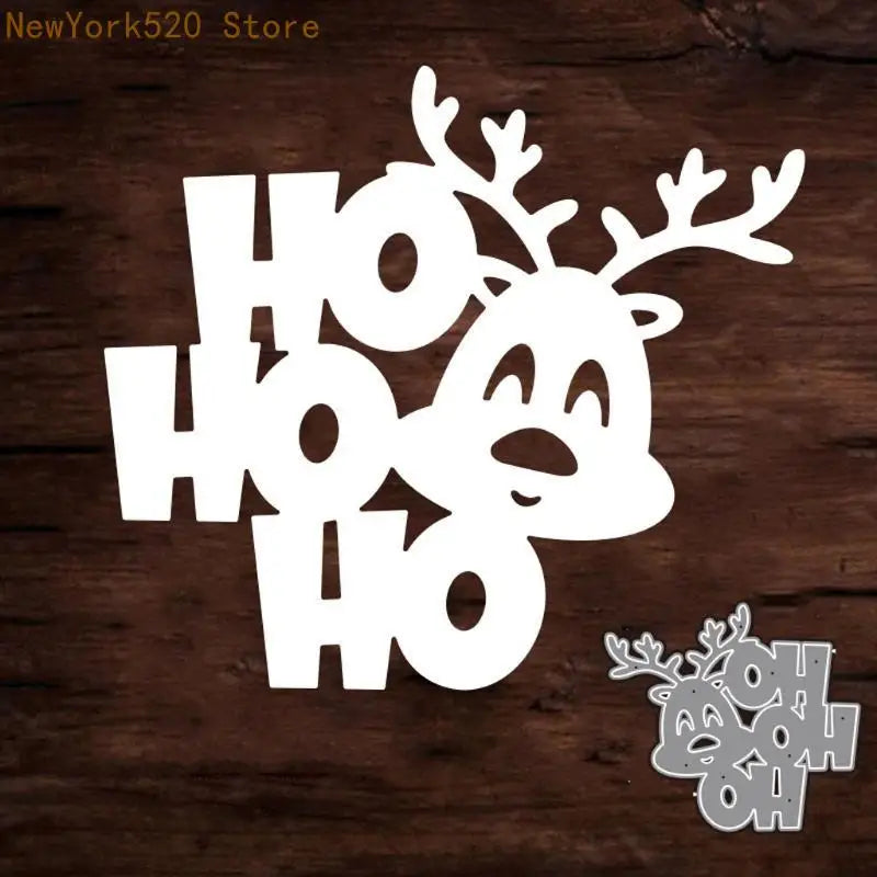 Christmas Ho Ho Ho Metal Cutting Die Stencil for Scrapbooking