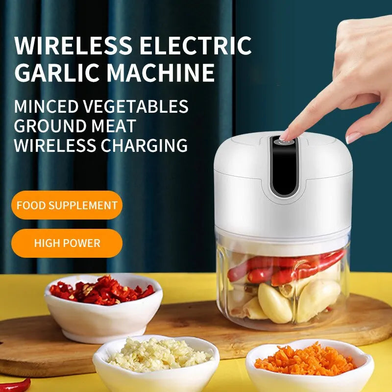 VIBE Electric Mini Garlic Chopper – USB Rechargeable, 250ml