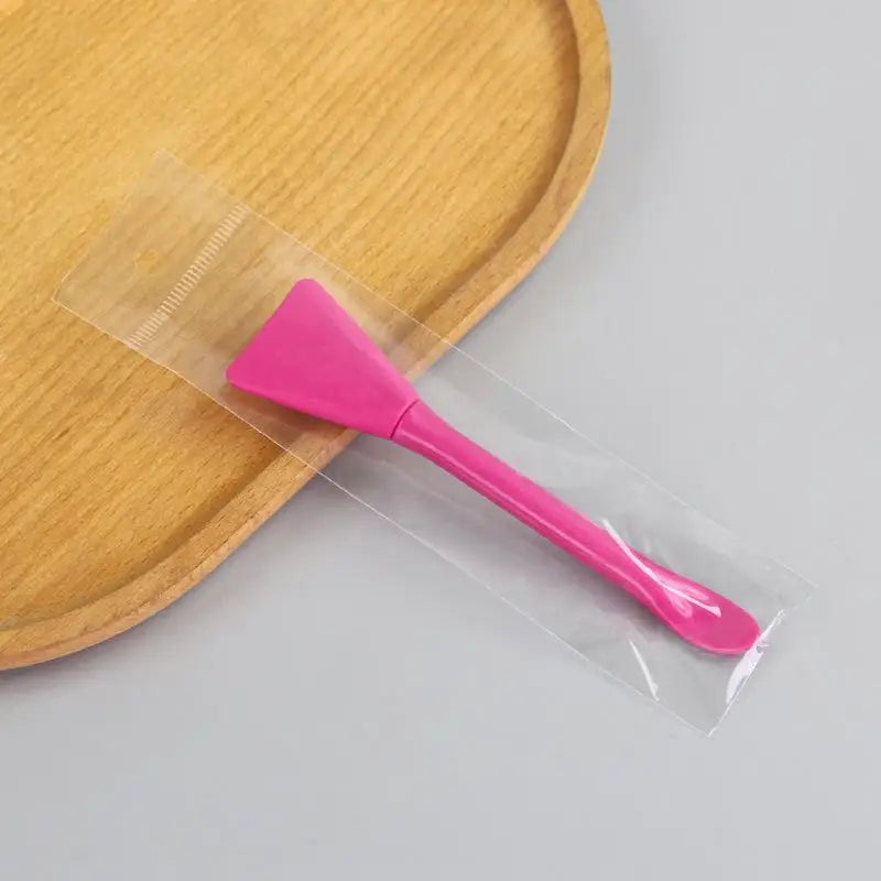 Double Head Silicone Facial Mask Brush with Scoop | Beauty Tool