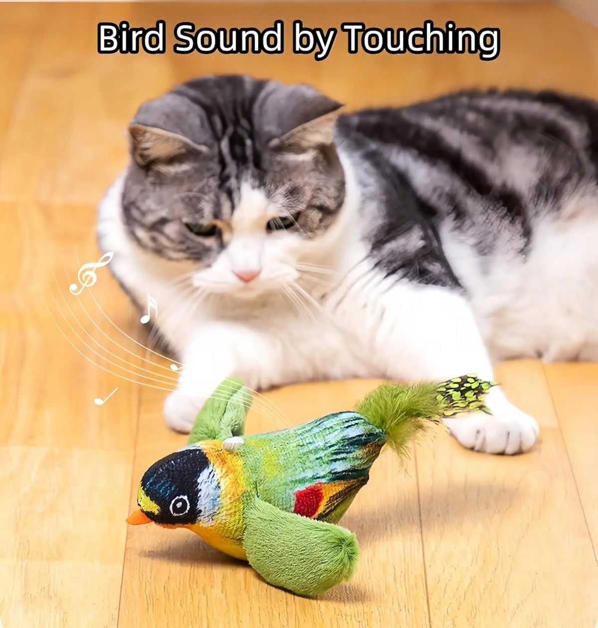 VIBE Cat Bird Toy with Sound – Indoor Cat Enrichment Toy