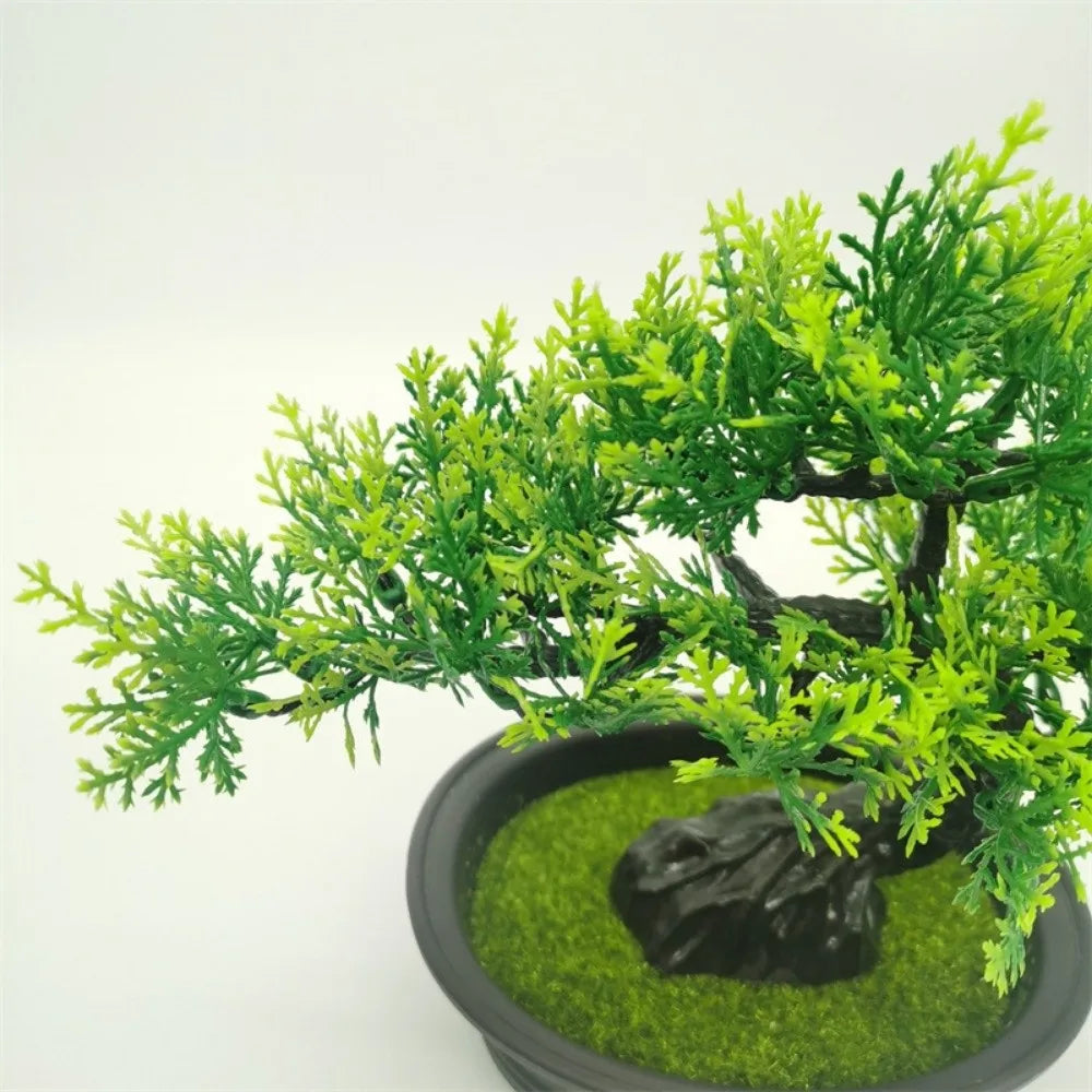 Artificial Bonsai Tree Faux Pine Plant Indoor Decor