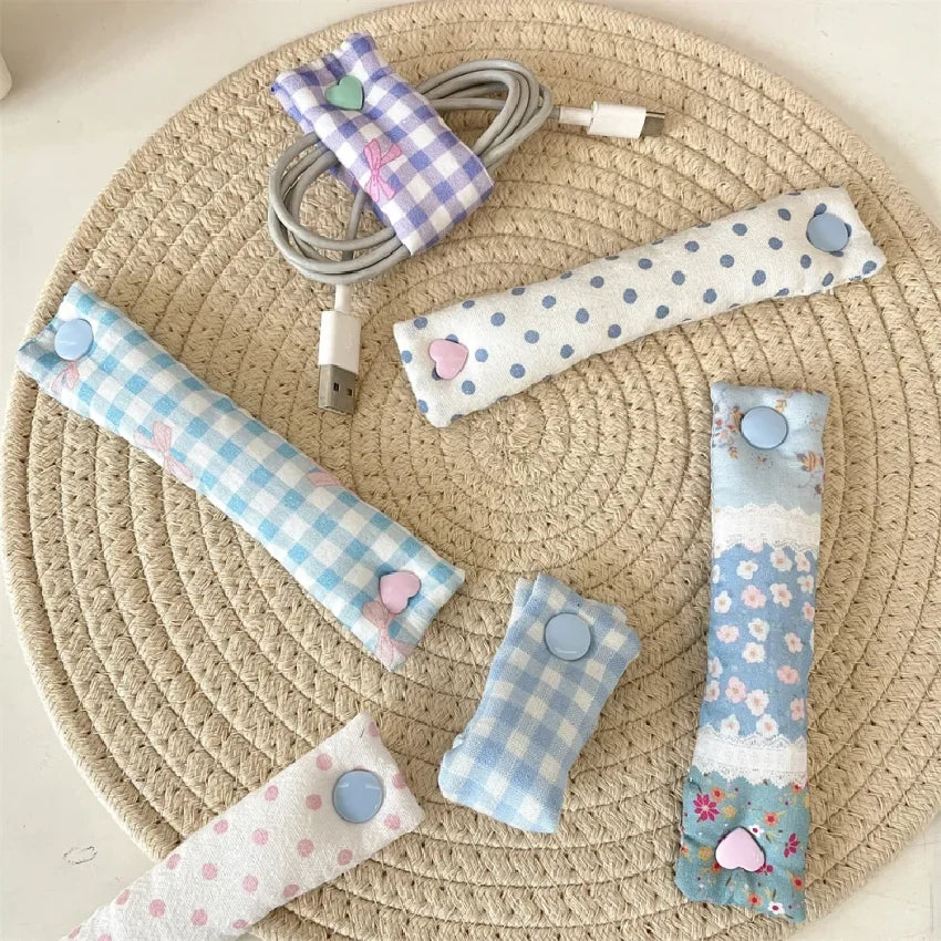 Cute Reusable Fabric Cable Organizers – Pack for All Cords