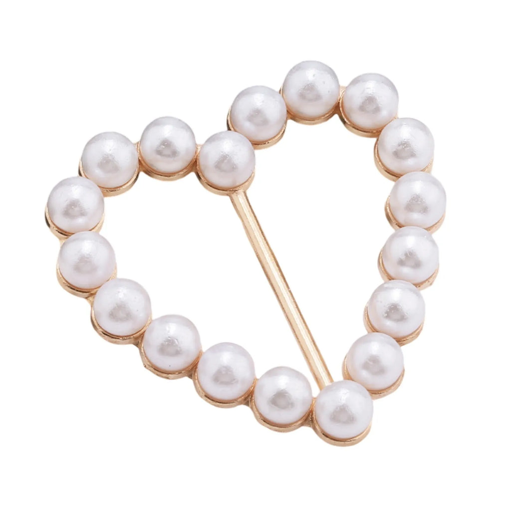 Crystal Pearl Metal Scarf Ring Clip & Shirt Knotted Buckle