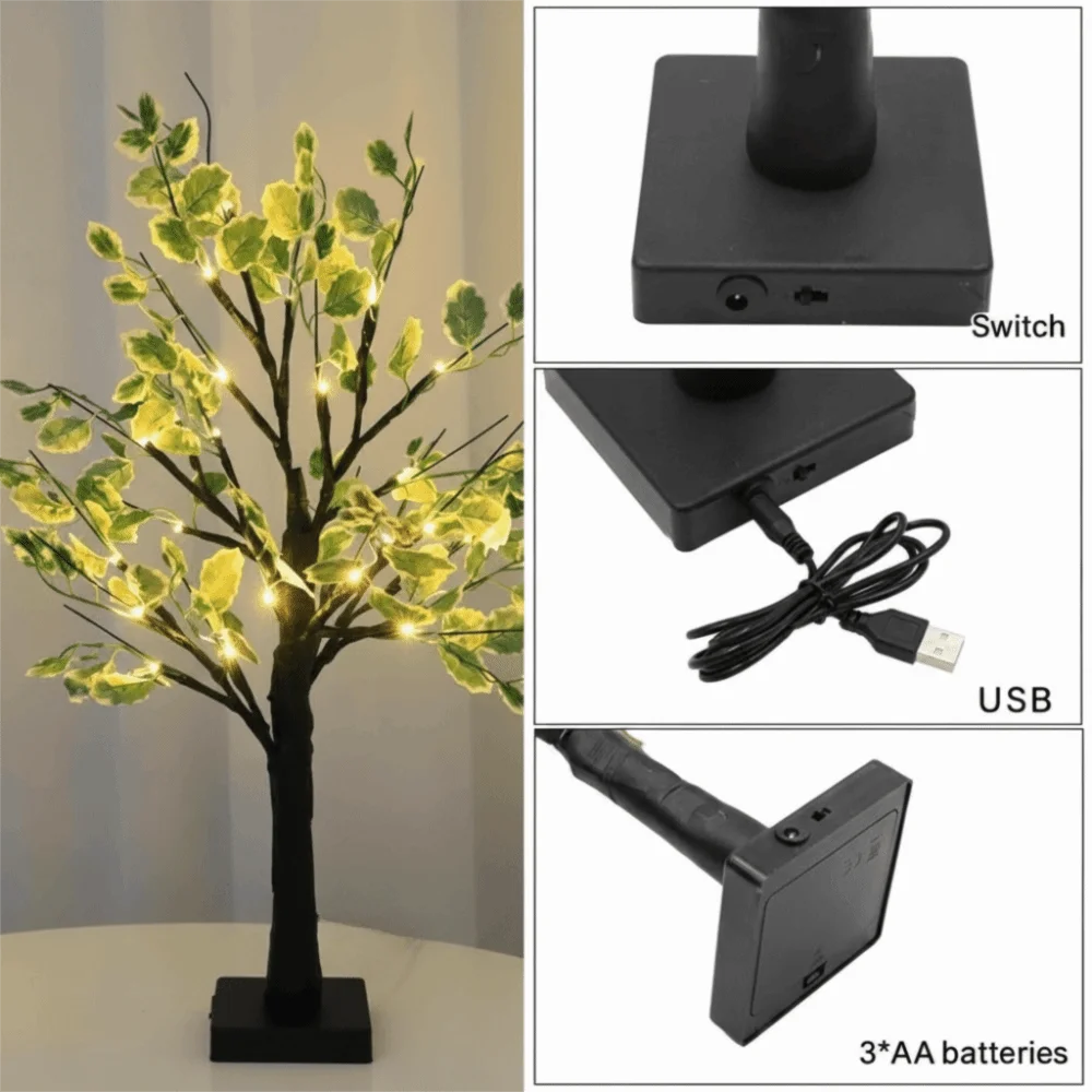 LED White Birch Tree Lamp – Warm White Decorative Light