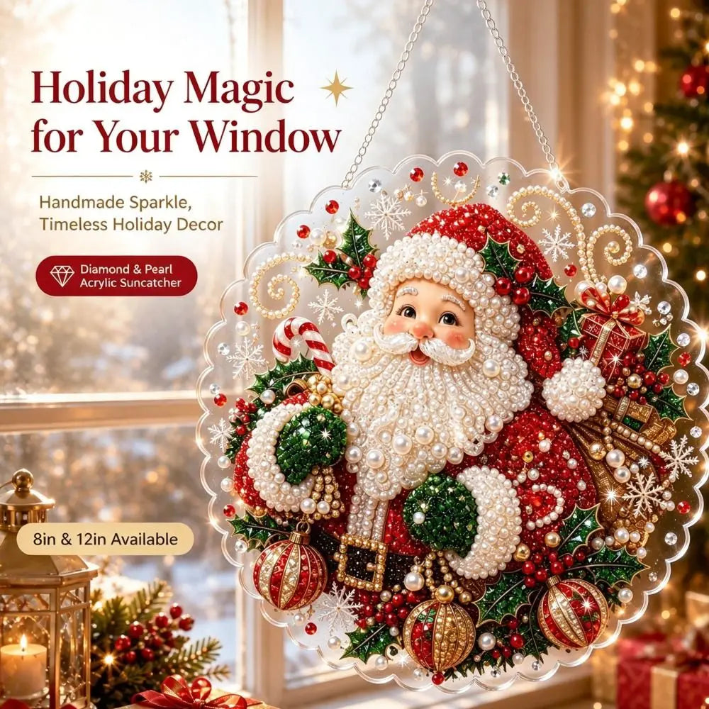 5D Christmas Pearl Diamond Painting Kit – DIY Acrylic Round Board