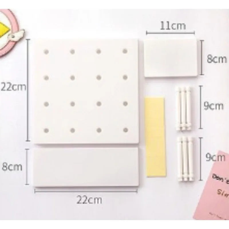 No-Drill Adhesive Wall Shelf Storage Rack – 4 Colors