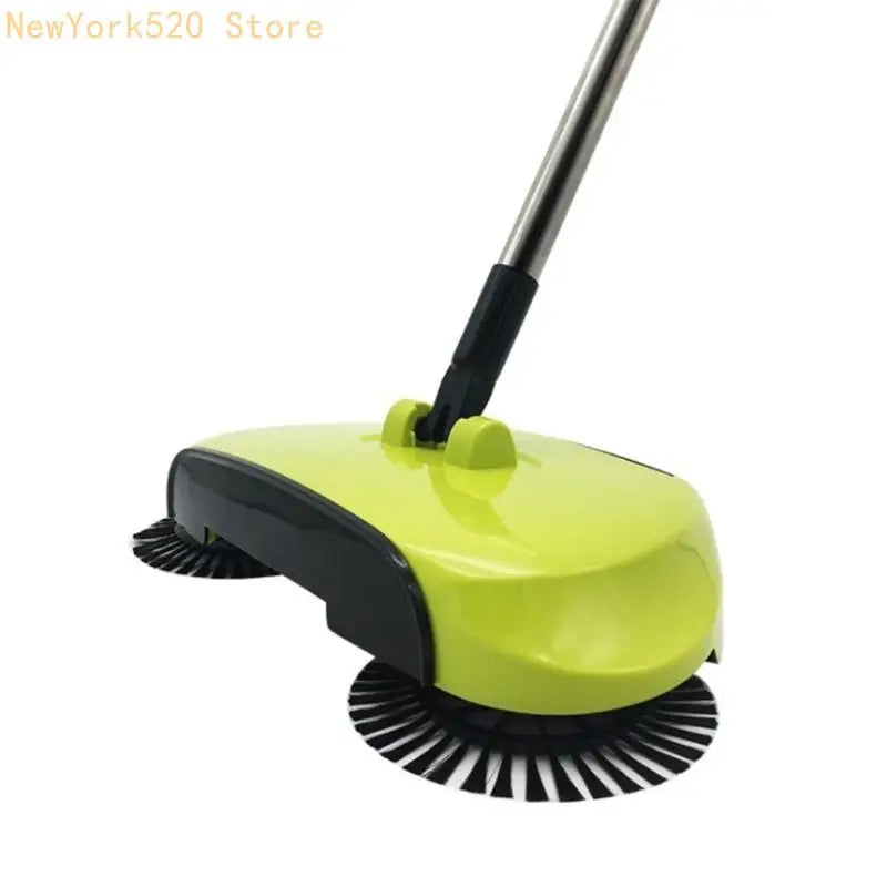 Manual Push Floor Sweeper – Non-Electric Rotating Broom & Dustpan