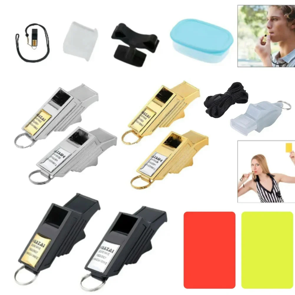 Professional Seedless Referee Whistle – Loud Sports Whistle Set