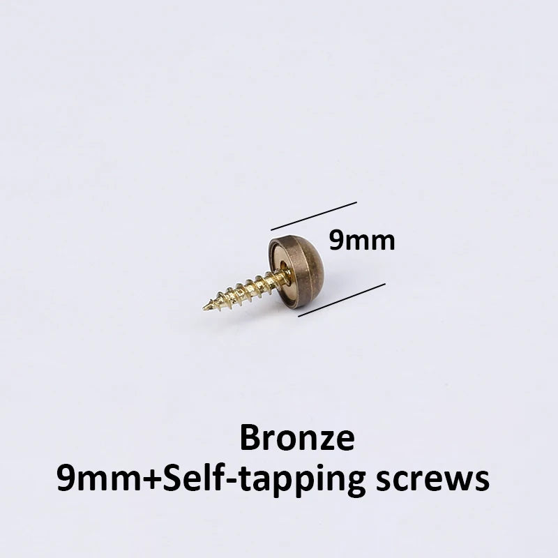 8-Pack Brass Decorative Screw Caps – Antique Copper Mirror Fix