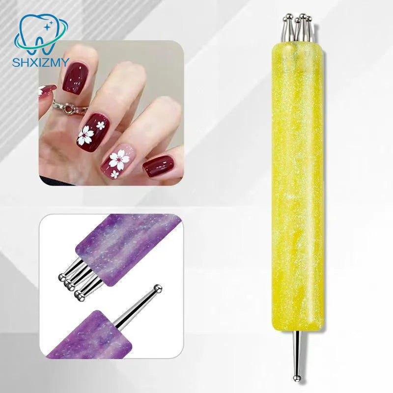 5Pcs Dual-Ended Nail Art Dotting Pen & Liner Brush Set