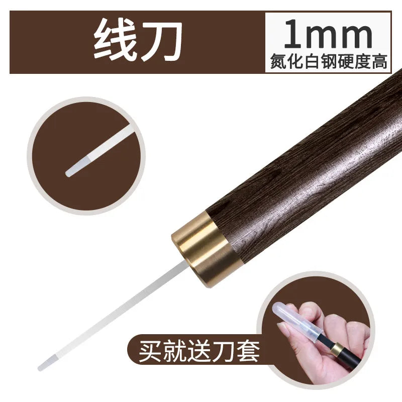 Wood Carving Knife Set – Olive Peach Pit DIY Craft Tool Kit