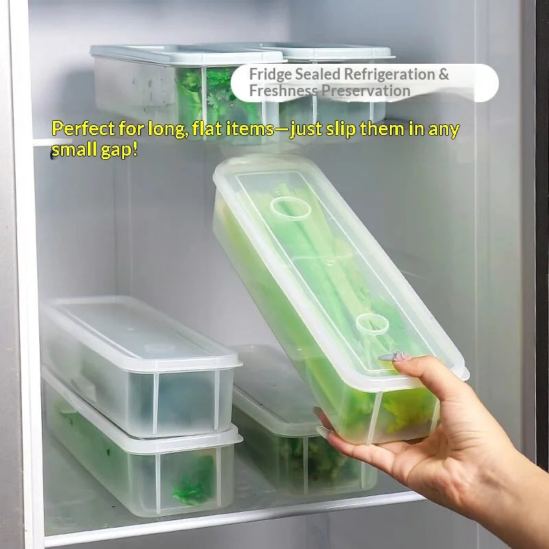 PP Refrigerator Storage Box with Lid | Fresh Keeper Organizer