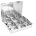 6-Grid Stainless Steel Masala Dabba Spice Organizer with Spoons
