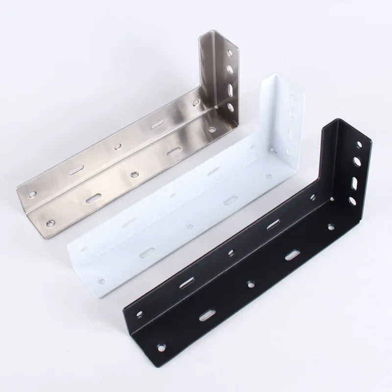 Heavy Duty Metal Wall Shelf Brackets 1 Pair – Black & White