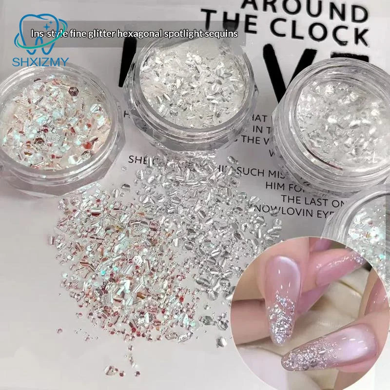 Multicolor Nail Glitter Powder – Metallic Iridescent DIY Glitter