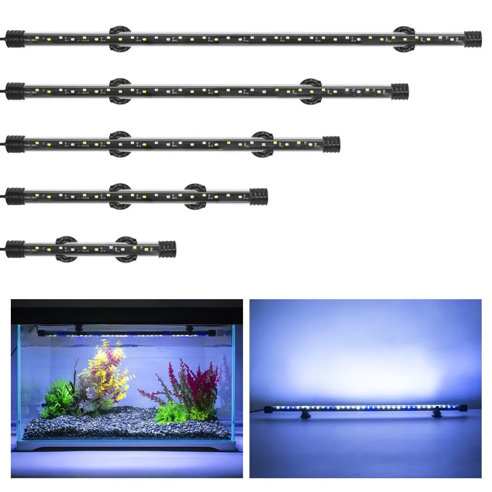 Submersible Aquarium LED Light 18–48cm Fish Tank Tube Lamp