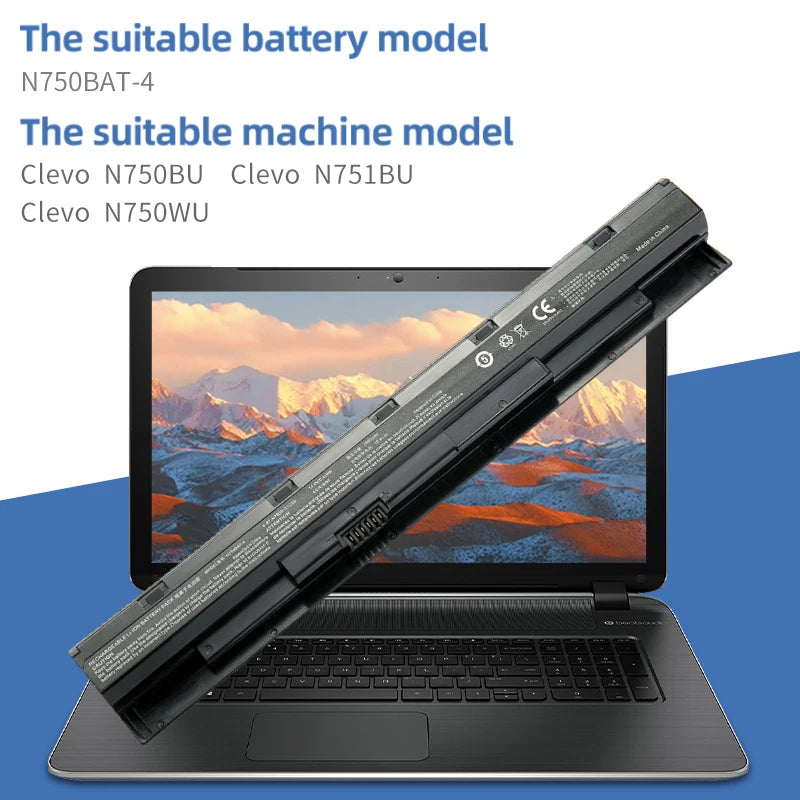 SUOZHAN N750BAT-4 Battery for Clevo N750BU N751BU N750S Series