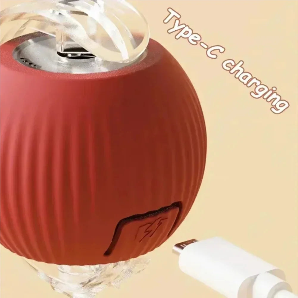 Automatic Rolling Ball Cat Toy – Rechargeable Interactive Pet Toy