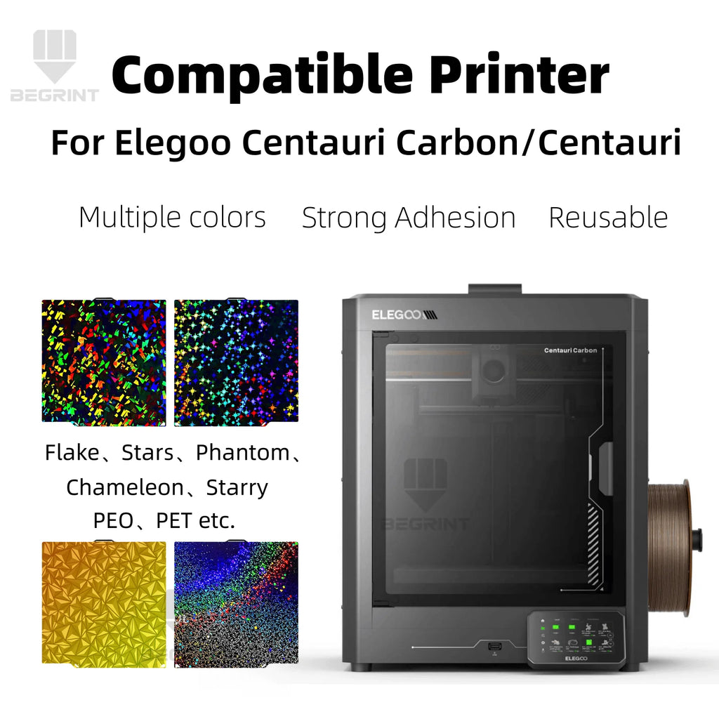 BEGRINT 260x271mm Build Plate for Elegoo Centauri Carbon