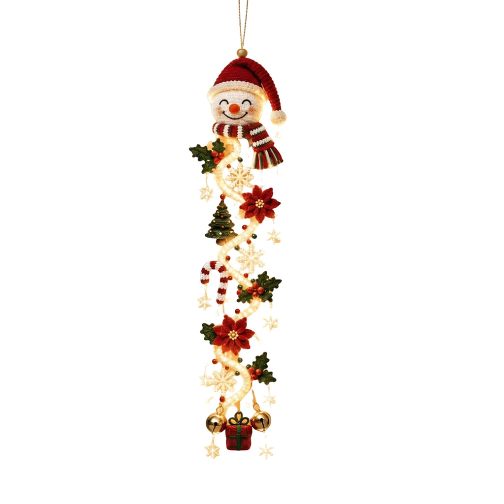 LED Christmas Strip Pendant – Santa Snowman Tree Door Decor