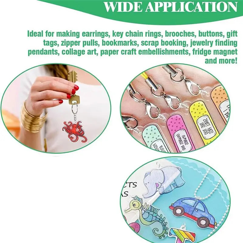 Shrink Plastic Sheet Kit – 161-Pc DIY Art & Jewelry Craft Set