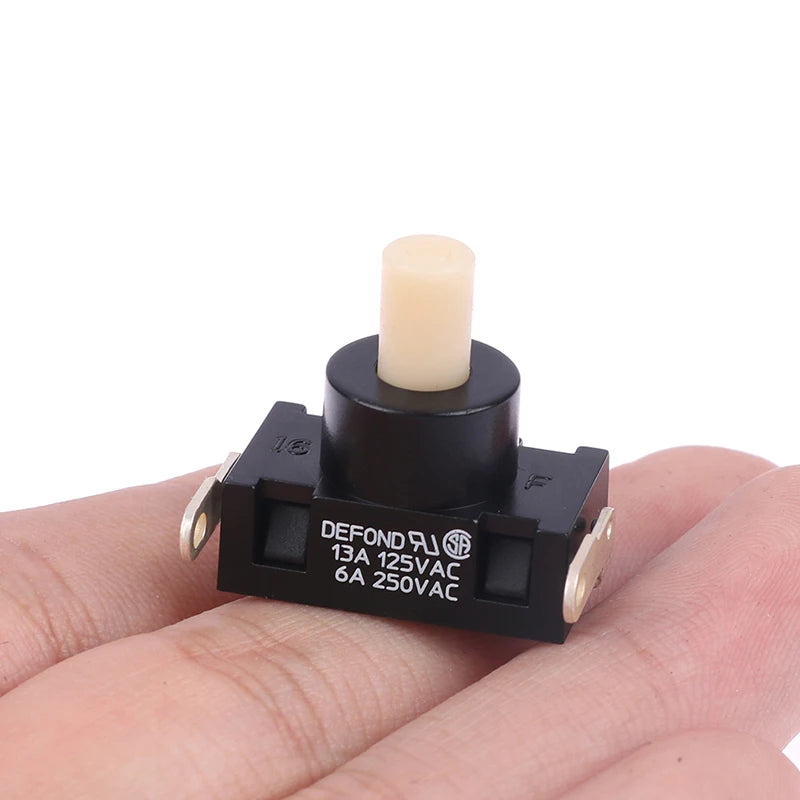 DPC-1114 Self-Locking Power Button Switch for Vacuum Cleaners 250VAC 6A