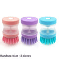 Press Soap Dispenser Dish Brush – Kitchen Pot Scrubber