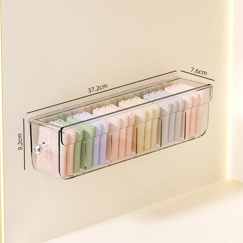Wall-Mounted Plastic Drawer Organizer – Underwear & Socks