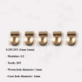 Modulus 0.2 Brass Worm Gear Set 90° Reduction for RC DIY Models