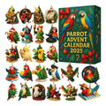 Parrot Advent Calendar – 24-Day Christmas Countdown Bird Ornaments