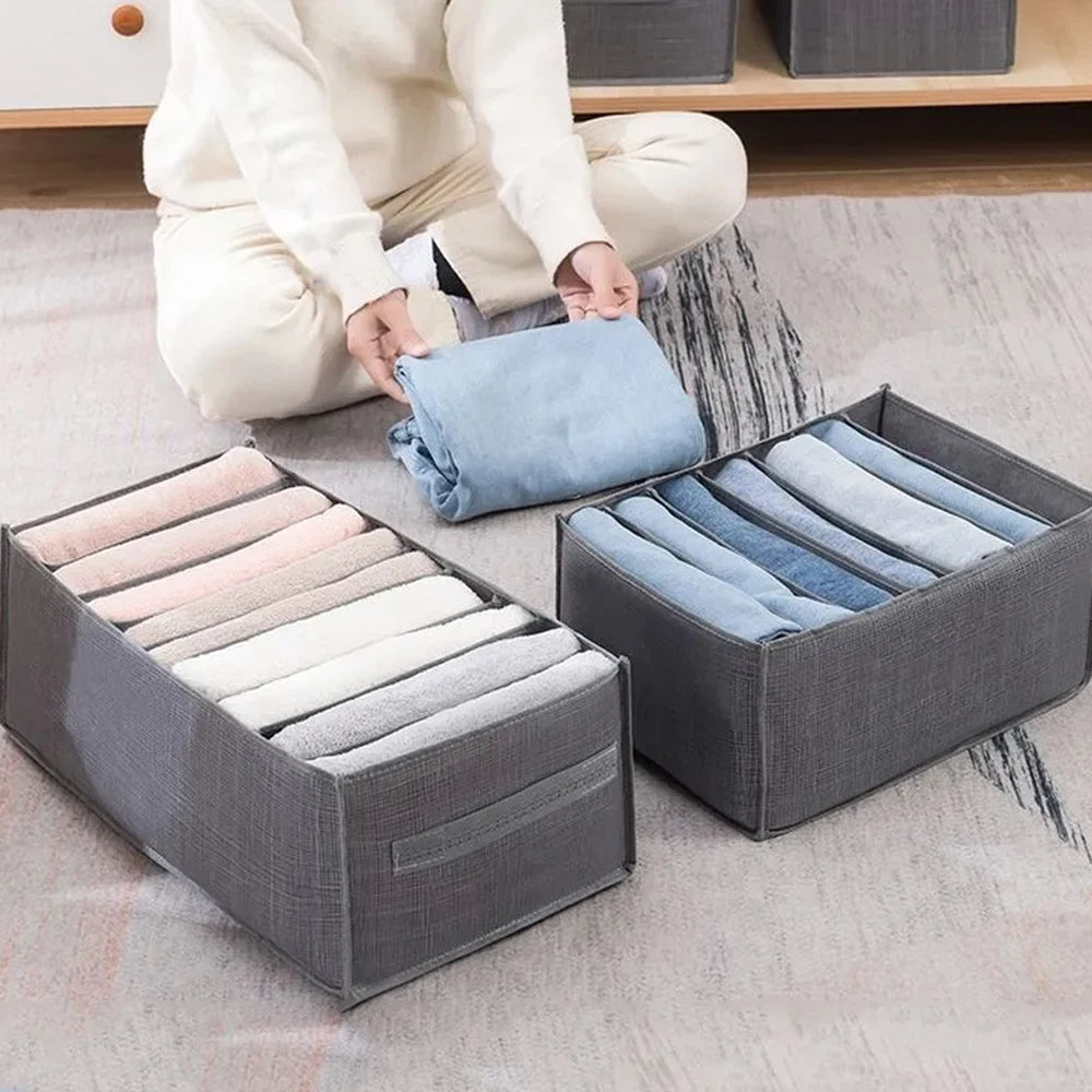 4-Piece Wardrobe Clothes Organizer Boxes – Drawer Dividers