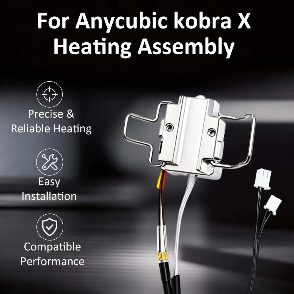 Anycubic Kobra X Hotend Heating Assembly Kit – Heater & Thermistor