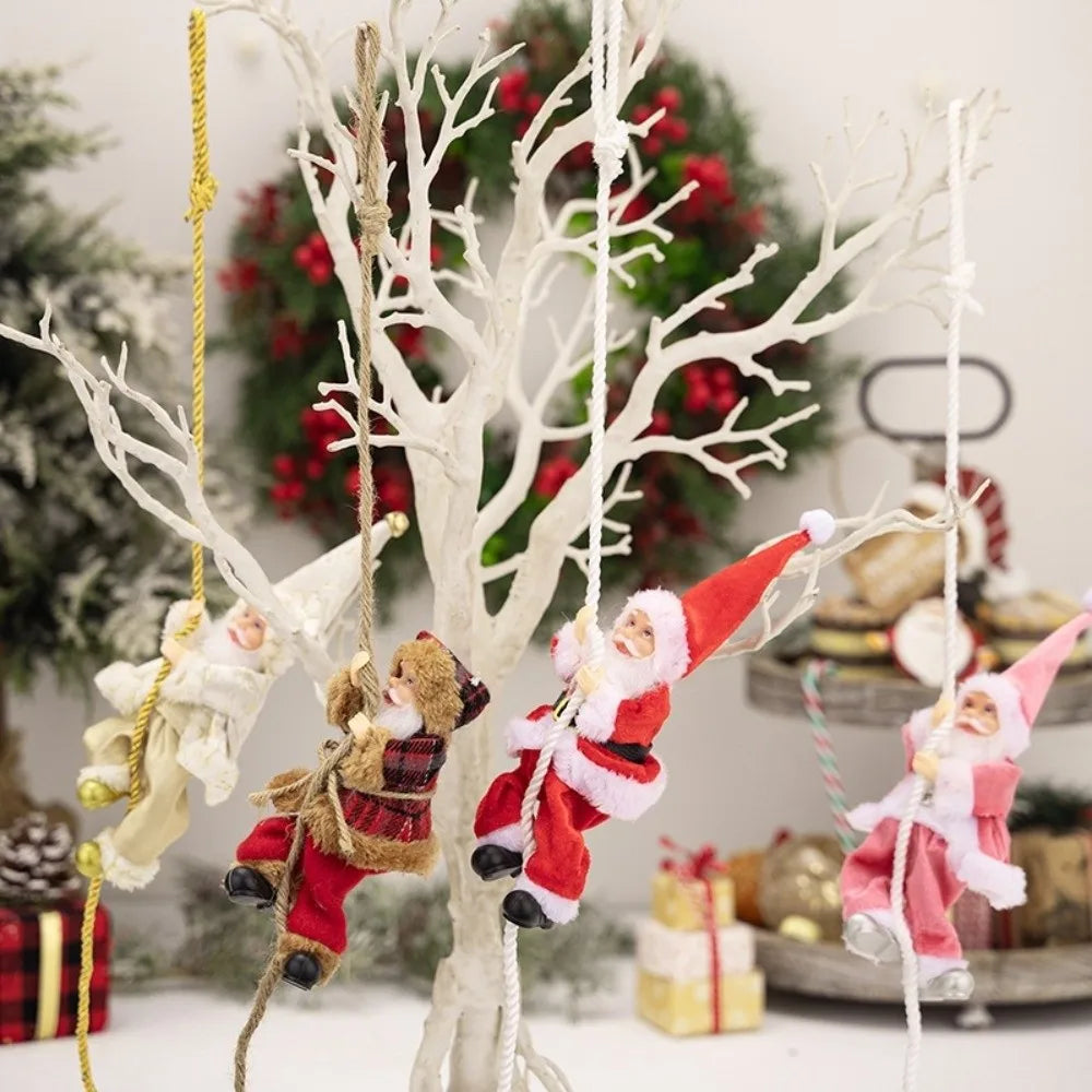 Climbing Santa Claus Christmas Tree Hanging Ornament