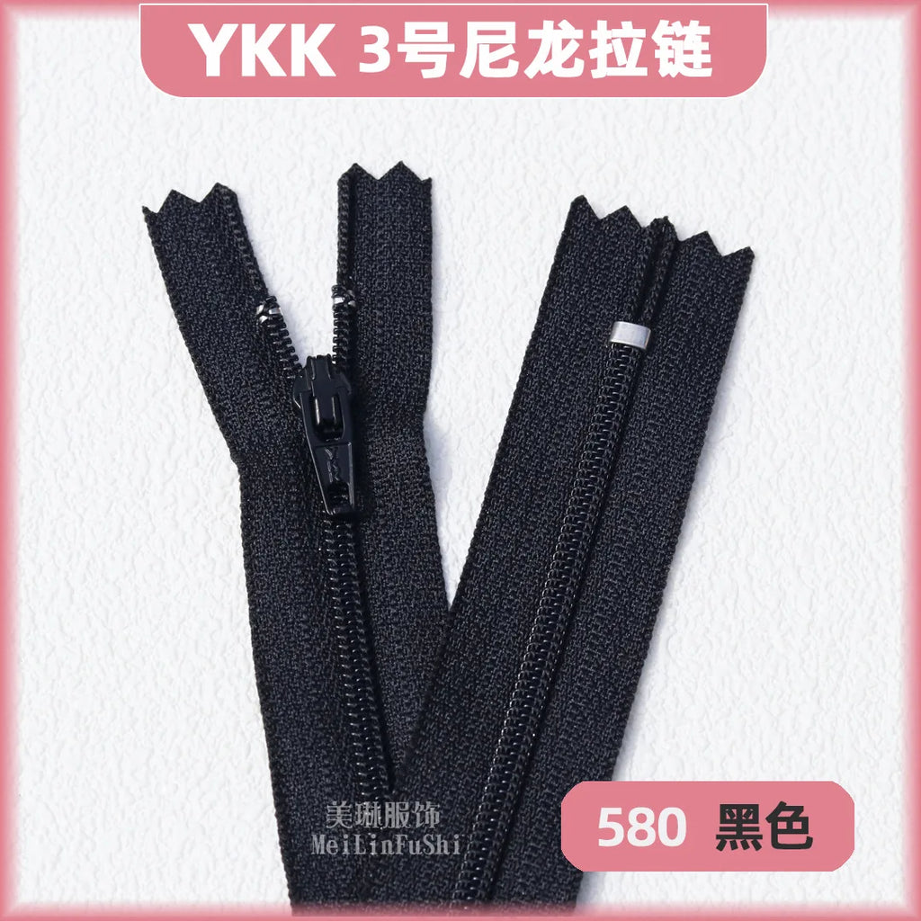 YKK3 Nylon Invisible Zippers 18cm – 30/50/100 Pack