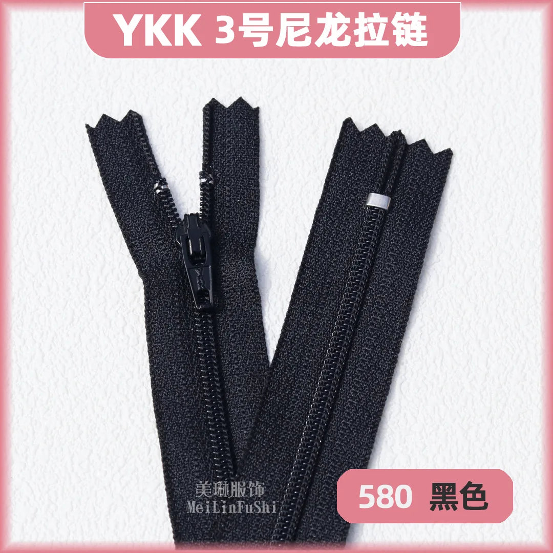 YKK3 Nylon Invisible Zippers 18cm – 30/50/100 Pack