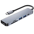6-in-1 USB-C Hub – 4K HDMI, USB 3.0, 87W PD, SD Card