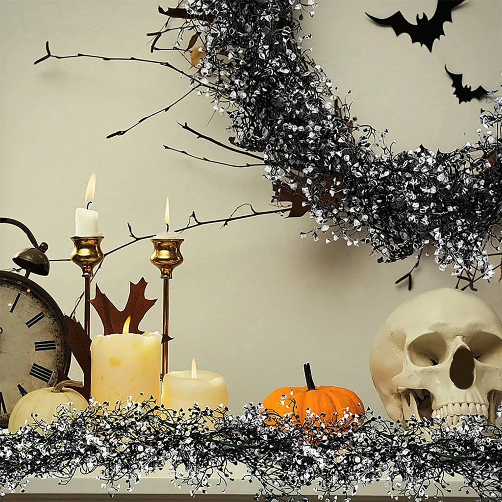 Artificial Golden Bell Willow Garland – Halloween Harvest Wreath