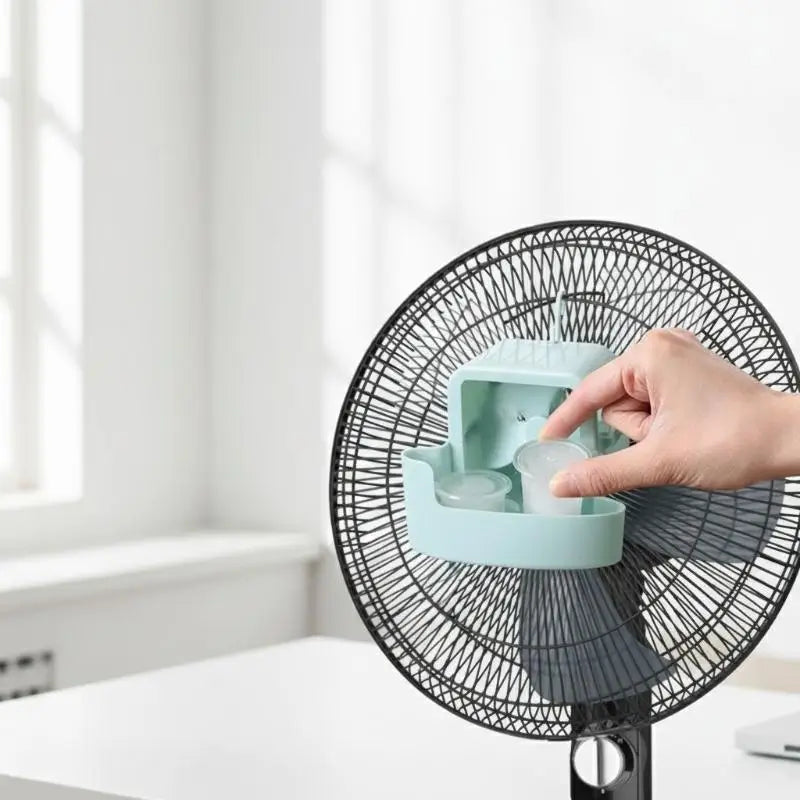 Fan Ice Cooling Attachment Box with Hook & 4 Ice Cups
