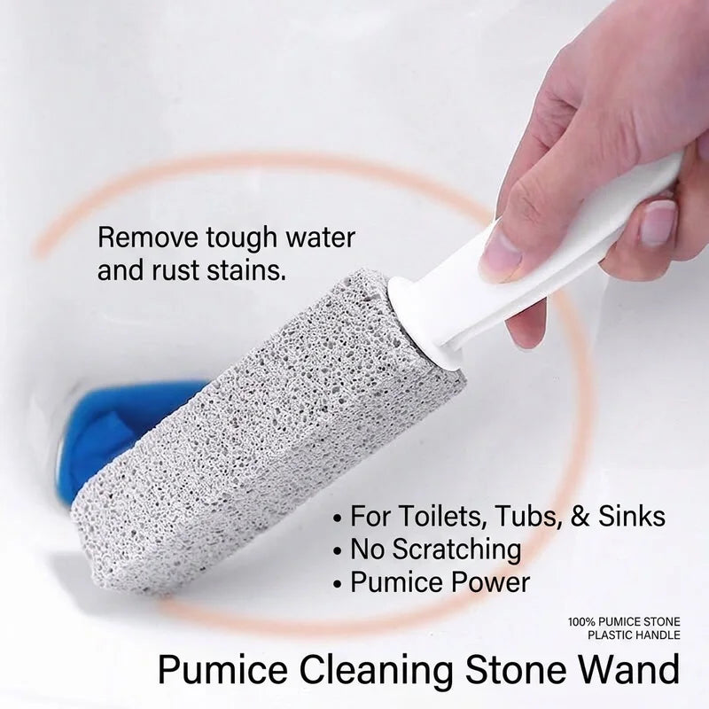 Pumice Stone Toilet Cleaner Stick with Handle | Limescale Remover