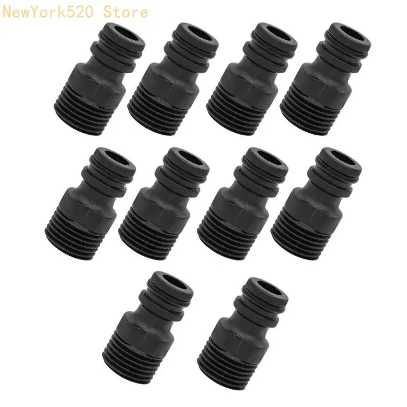 10-Pack Garden Hose Quick Connect Adaptors 1/2" Thread