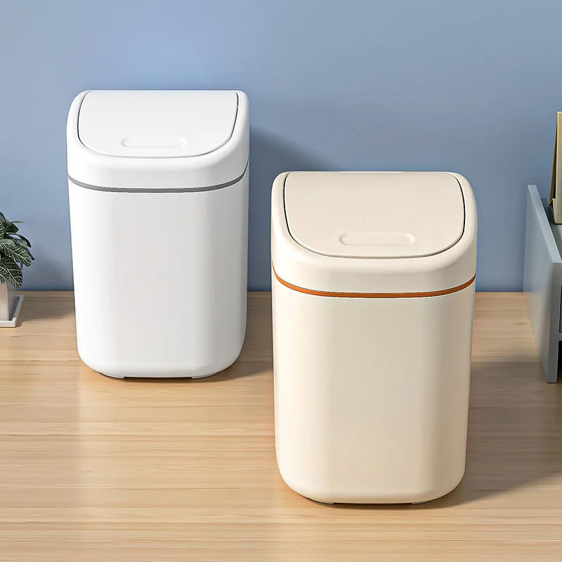Mini Desktop Trash Can with Lid – Cute Tabletop Waste Bin