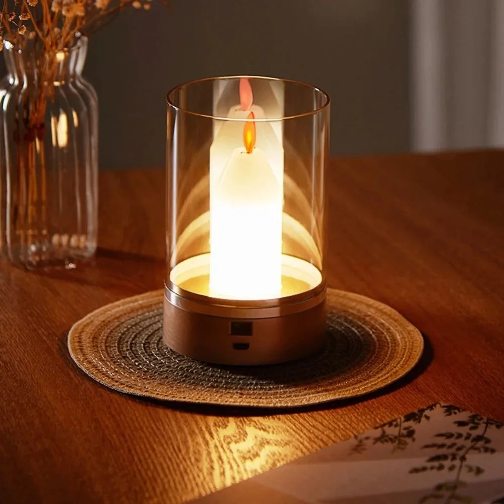 Flameless LED Candle Night Light – Dimmable Warm White Sensor