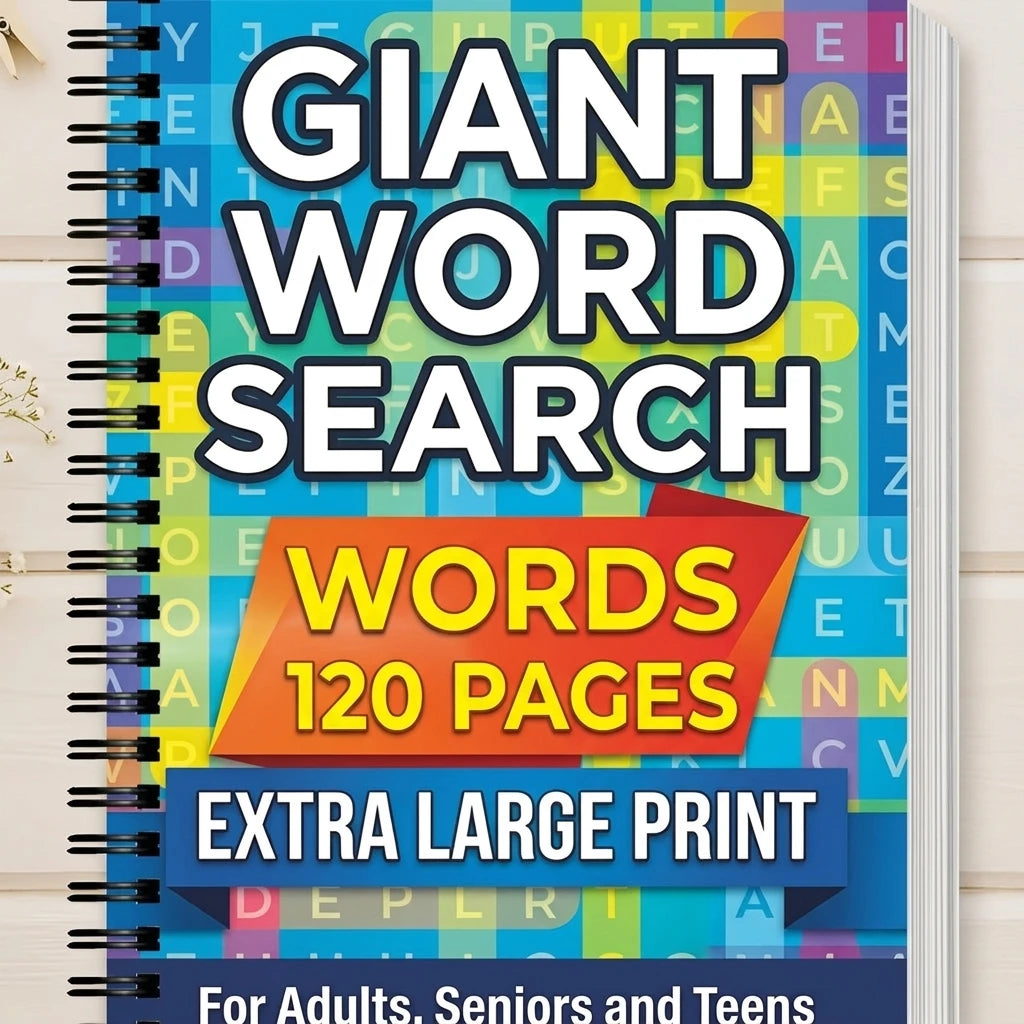 Large Print Word Fill-In Puzzle Book – 120 Pages for Adults