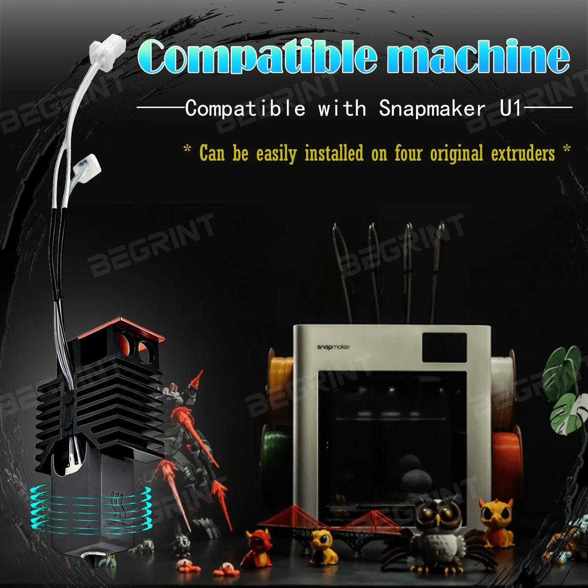Snapmaker U1 Quick-Swap Hotend 0.4mm Nozzle & Heating Block