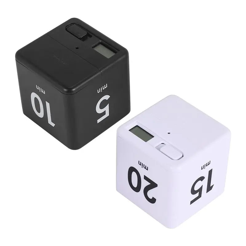 2-Pack Cube Flip Timers – Gravity Sensor, 8 Time Settings