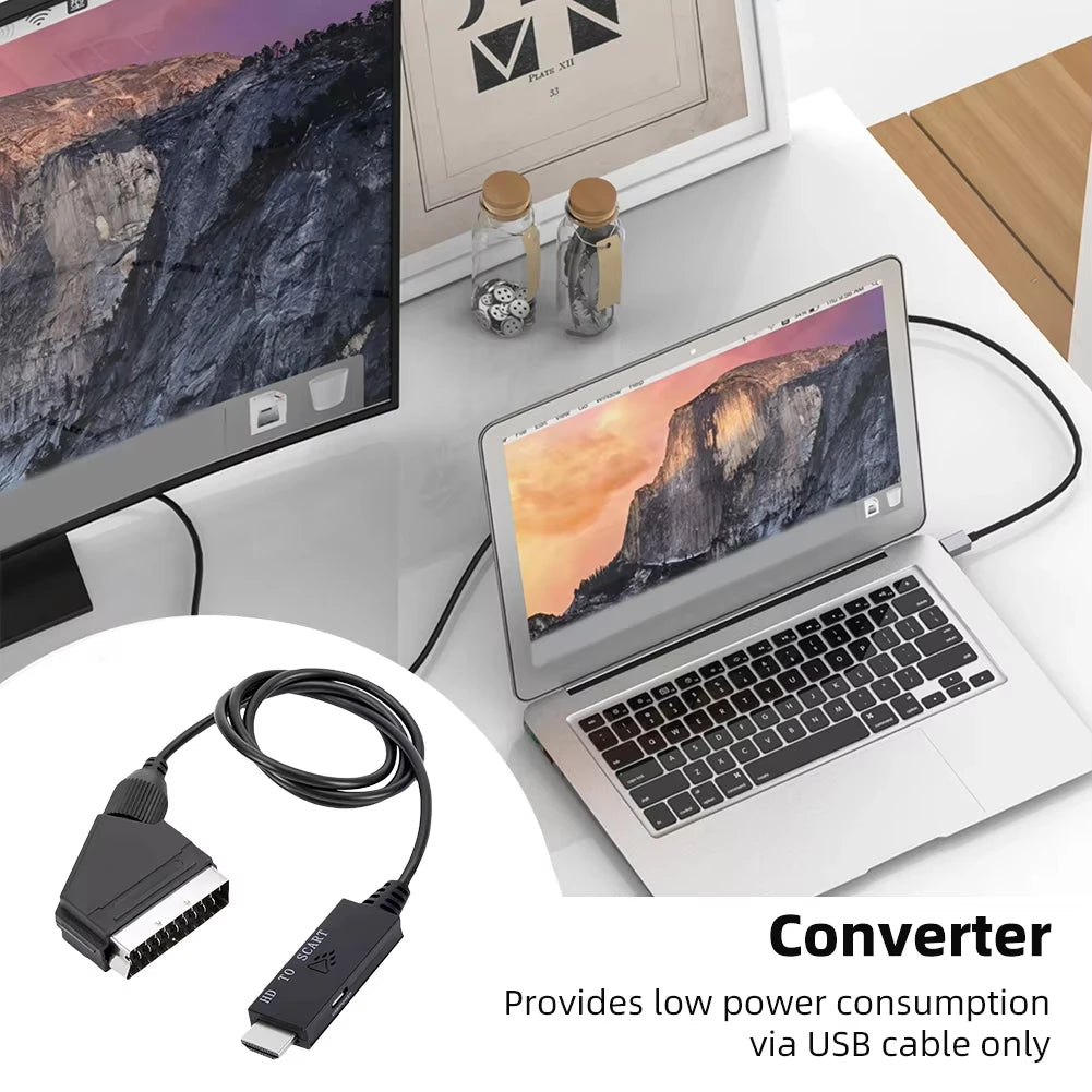 HDMI to SCART Converter Adapter – HD to SD Audio Video