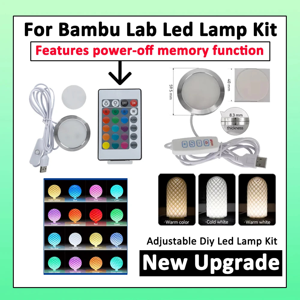 LED Light Kit for Bambu Lab X1 & P1 3D Printers