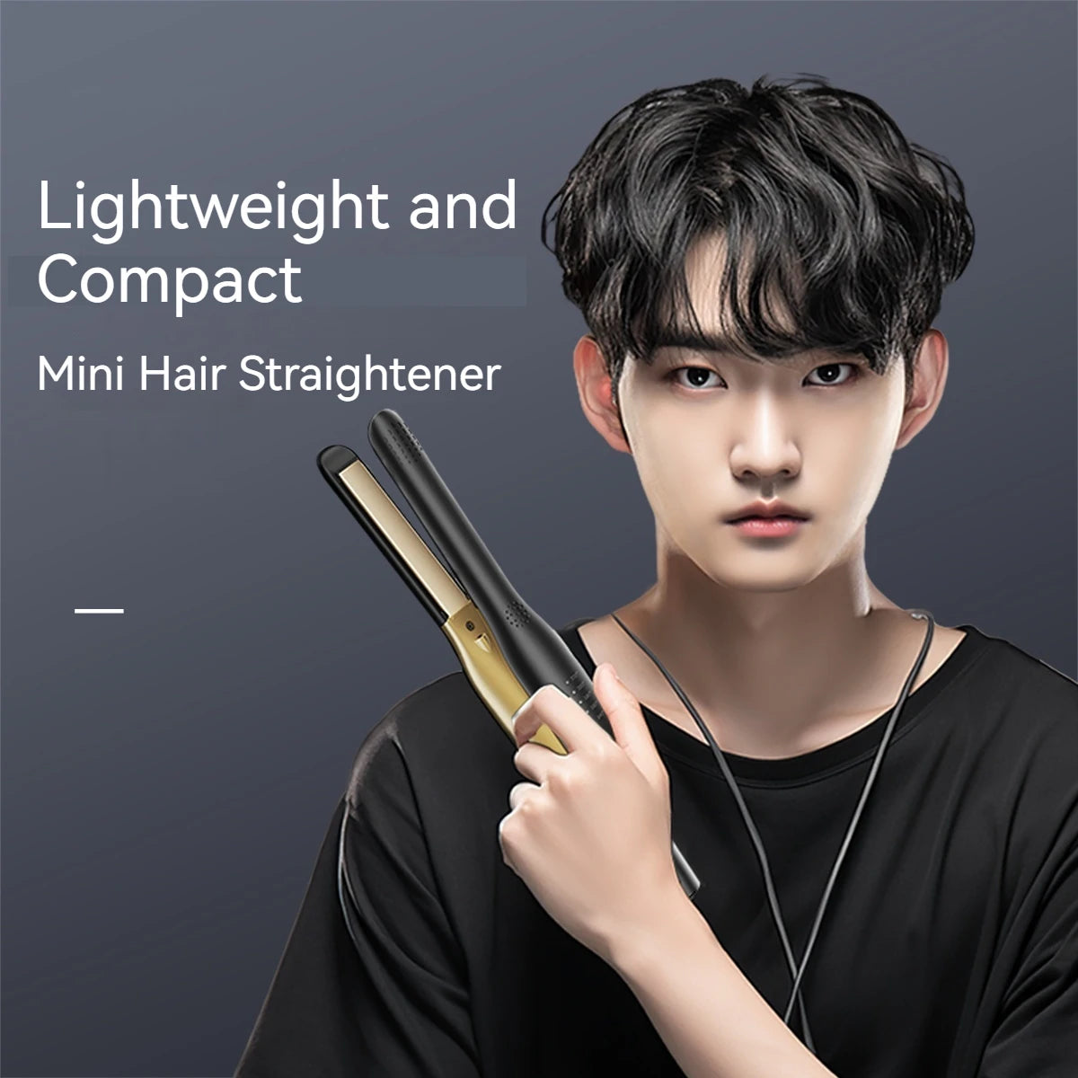 Mini Ceramic Flat Iron – Negative Ion Hair Straightener & Curler
