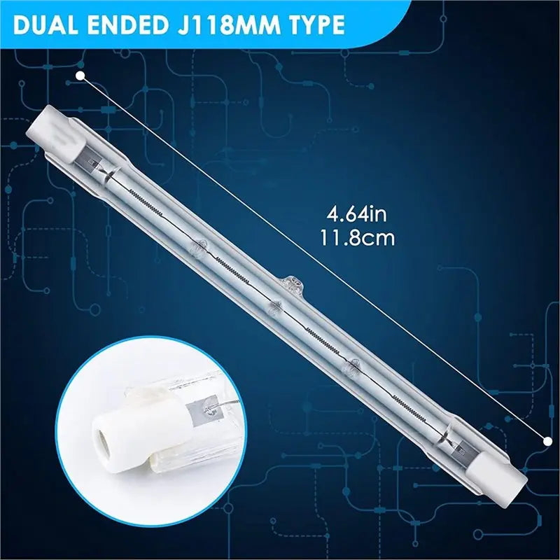 R7S 300W 118mm Dimmable Halogen Bulbs 6-Pack | J Type Linear